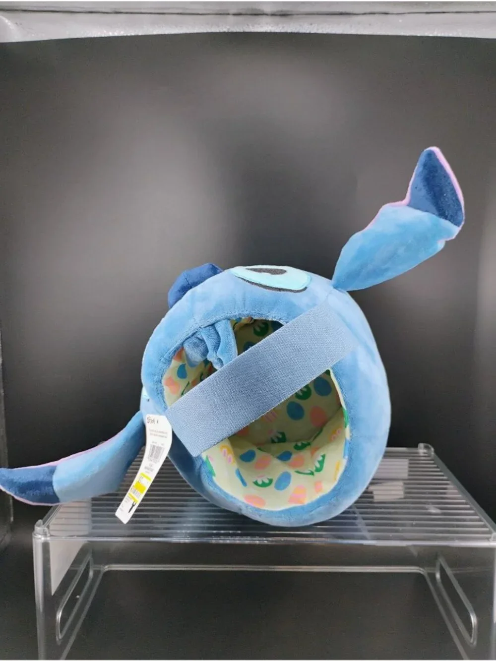 Disney Store Stitch Plush Easter Basket With Handle & Lined Interior